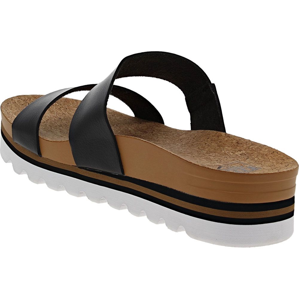 Reef Cushion Vista Hi Sandals - Womens Black Back View