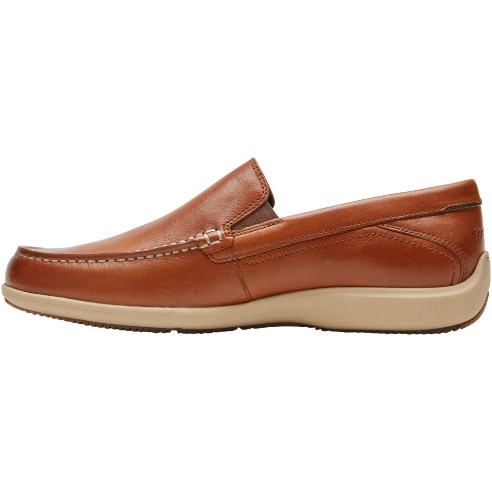 Rockport Trenton Slip On Casual Shoes - Mens Tan Back View