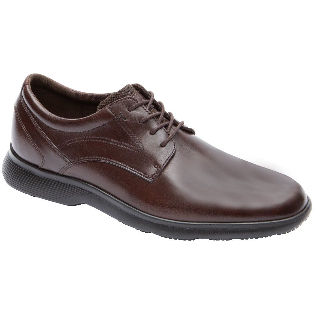 Rockport Truflex Plain Toe Lace Up Casual Shoes - Mens Dark Brown