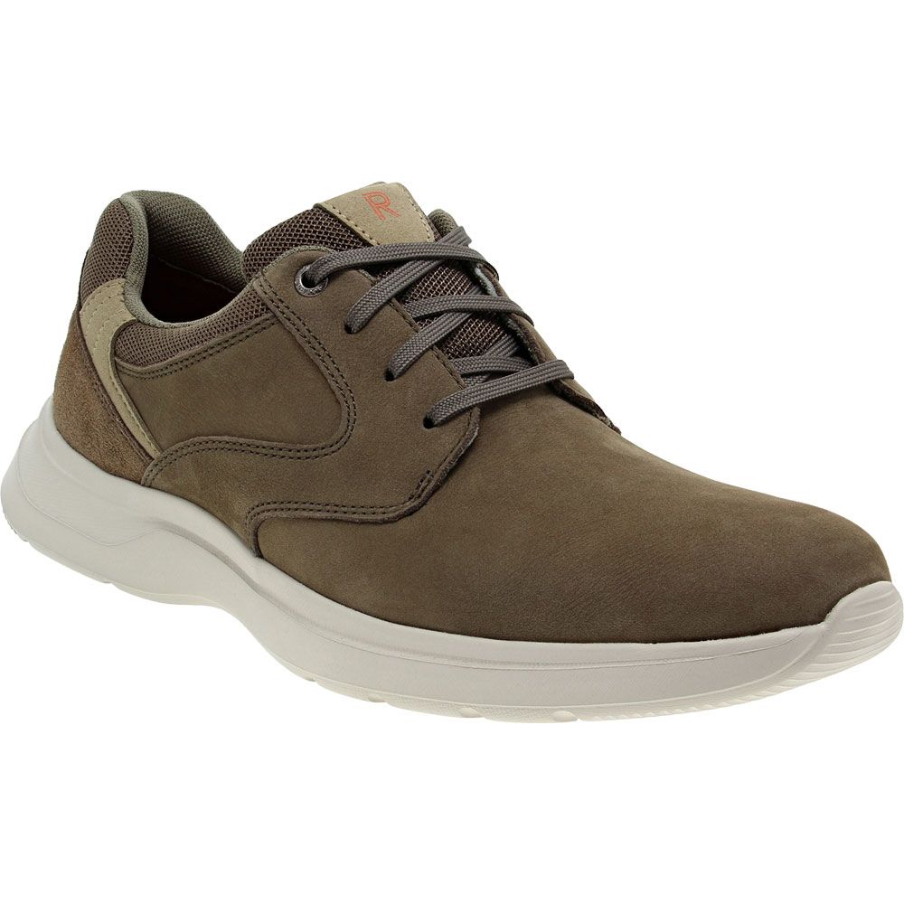 Rockport Patterson Plain Toe Lace Up Casual Shoes - Mens Breen Nubuck