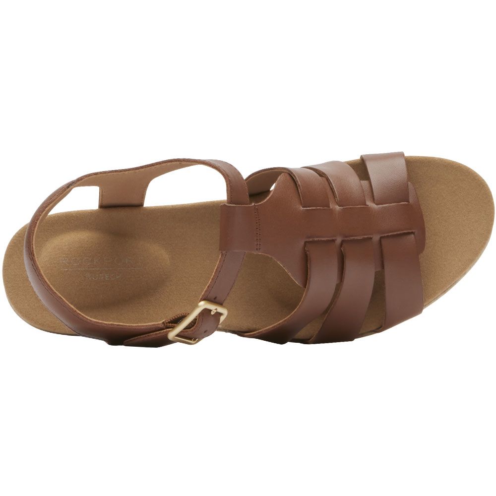 Rockport Vivianne Woven Sandals - Womens Tan Back View