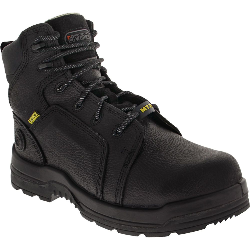 Rockport Works More Energy Composite Toe Black Work Boots - Mens Black