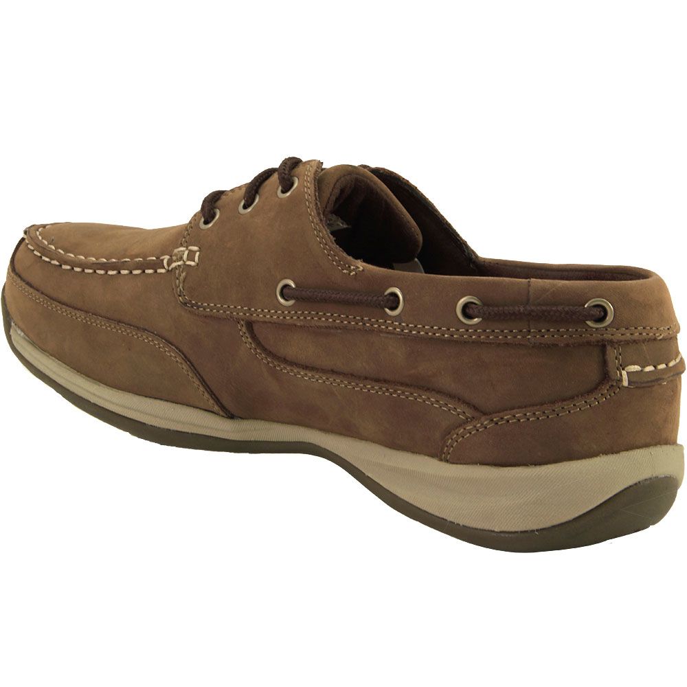 Rockport Works Sailing Steel Toe Work Shoes - Mens Brown Back View