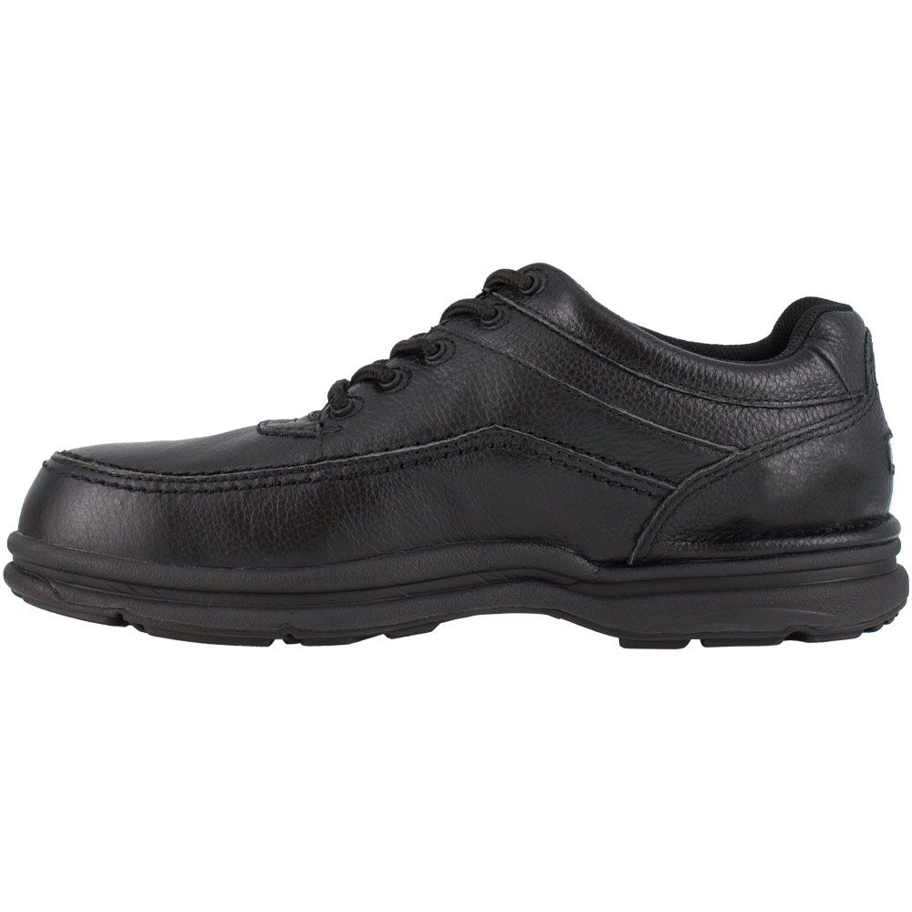 Rockport Works World Tour Steel Toe Work Shoes - Mens Black Back View