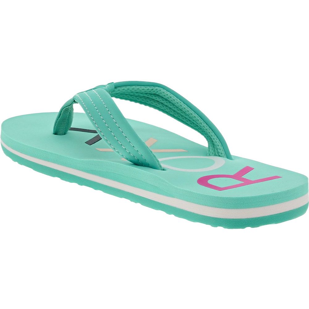 Roxy Vista 3 Flip Flops - Girls Aqua Back View