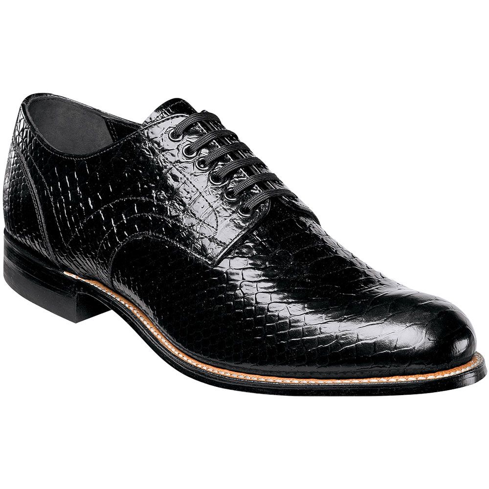 Stacy Adams Madison Anaconda Plain Toe Oxford Mens Dress Shoes Black