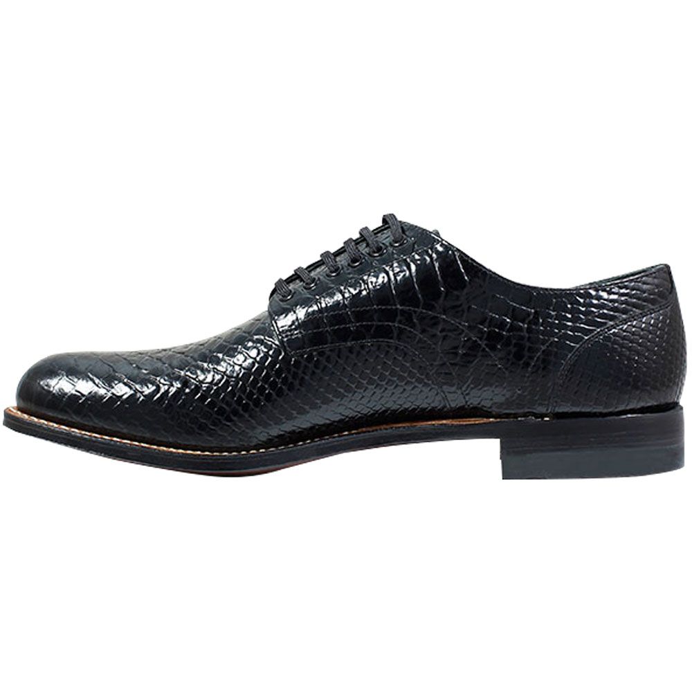 Stacy Adams Madison Anaconda Plain Toe Oxford Mens Dress Shoes Black Back View