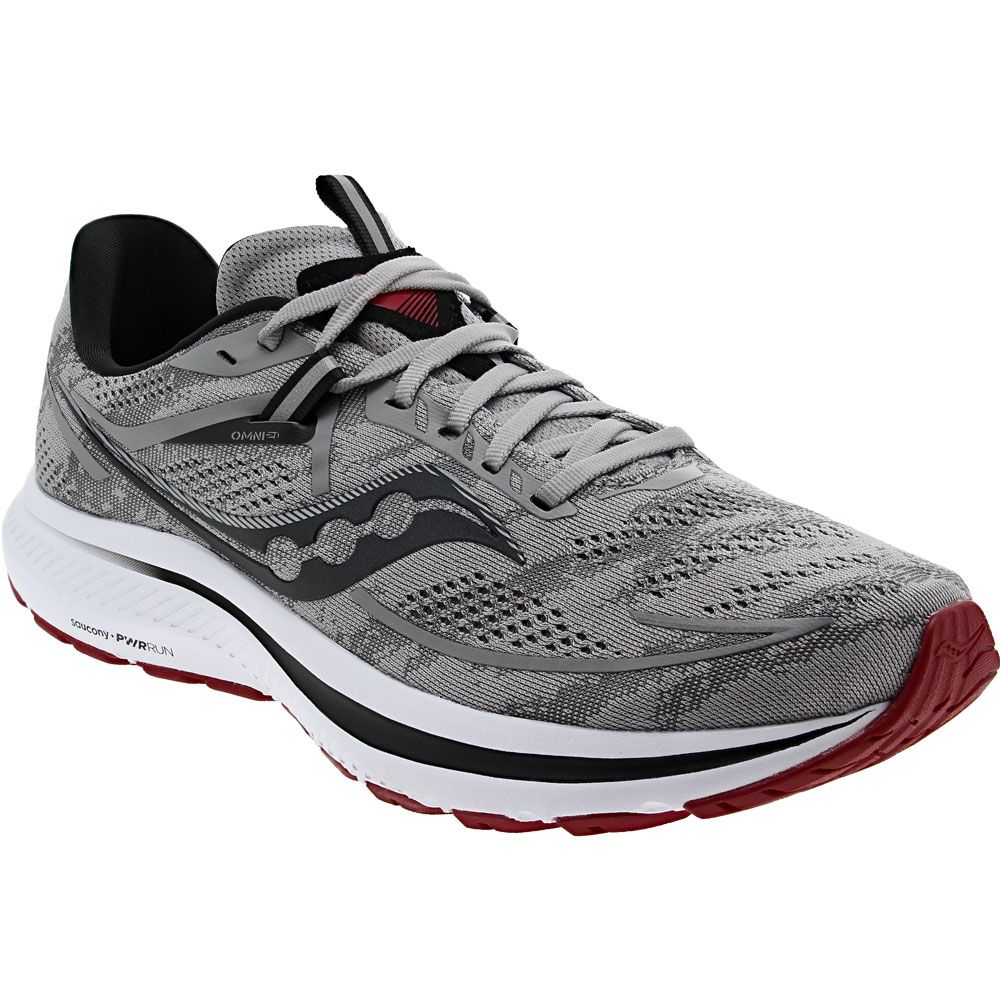 Saucony Omni 21 Running Shoes - Mens Alloy Garnet