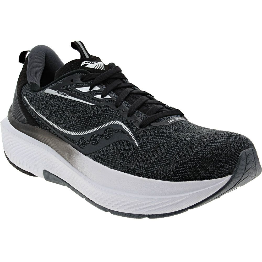 Saucony Echelon 9 Running Shoes - Mens Black White