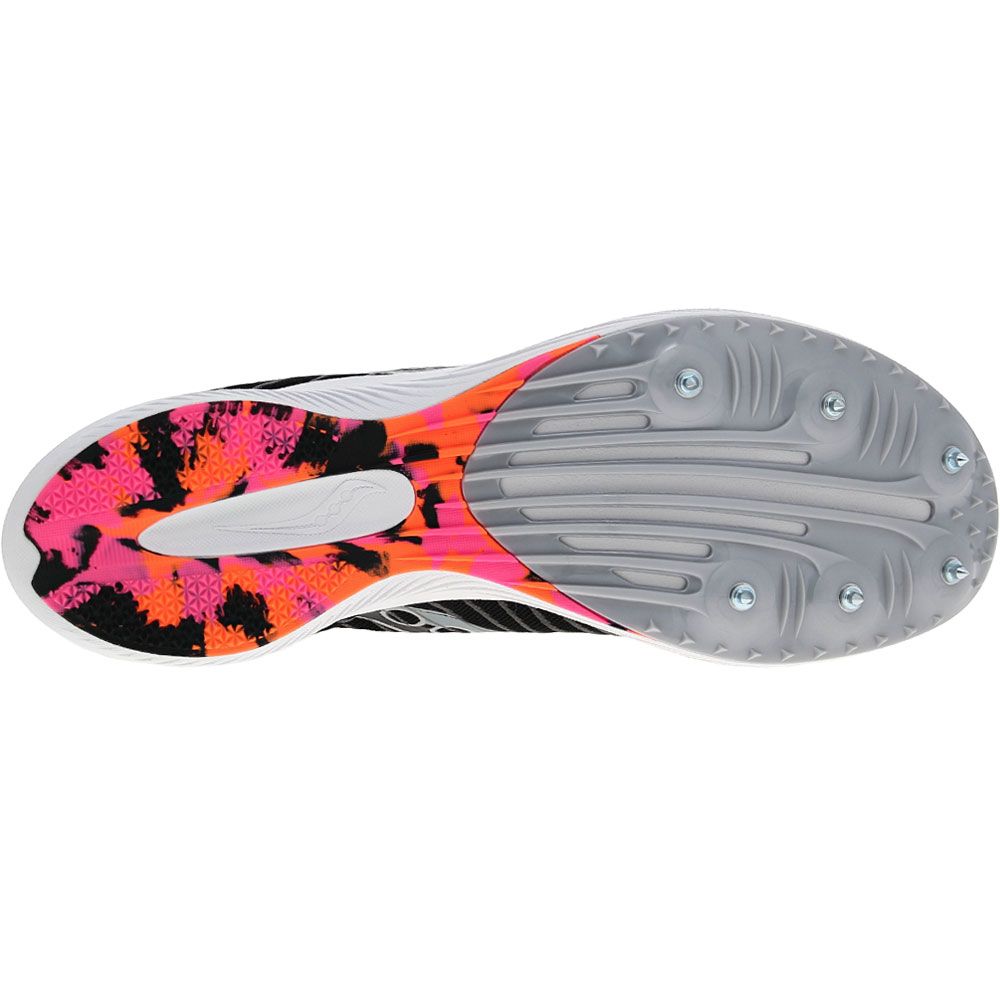 Saucony Velocity MP Racing Flats - Mens Black Vizi Sole View