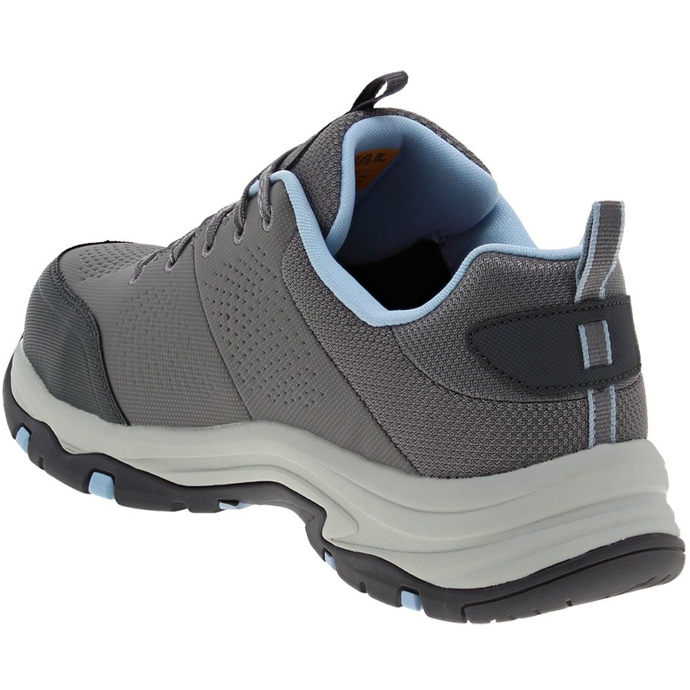 Skechers Work Trego Astallet Composite Toe Work Shoes - Womens Grey Back View