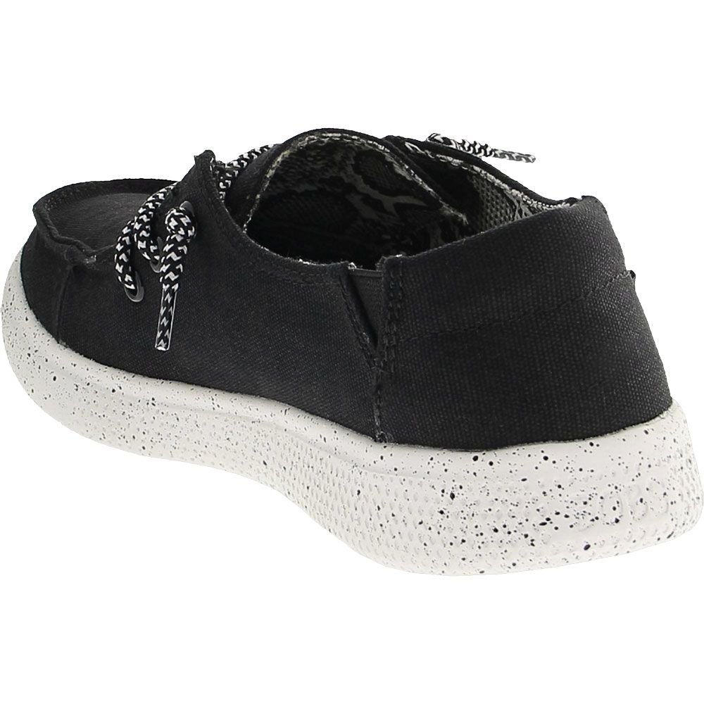 Skechers Bobs Skipper Tide Pool Womens Lifestyle Shoes Black Back View