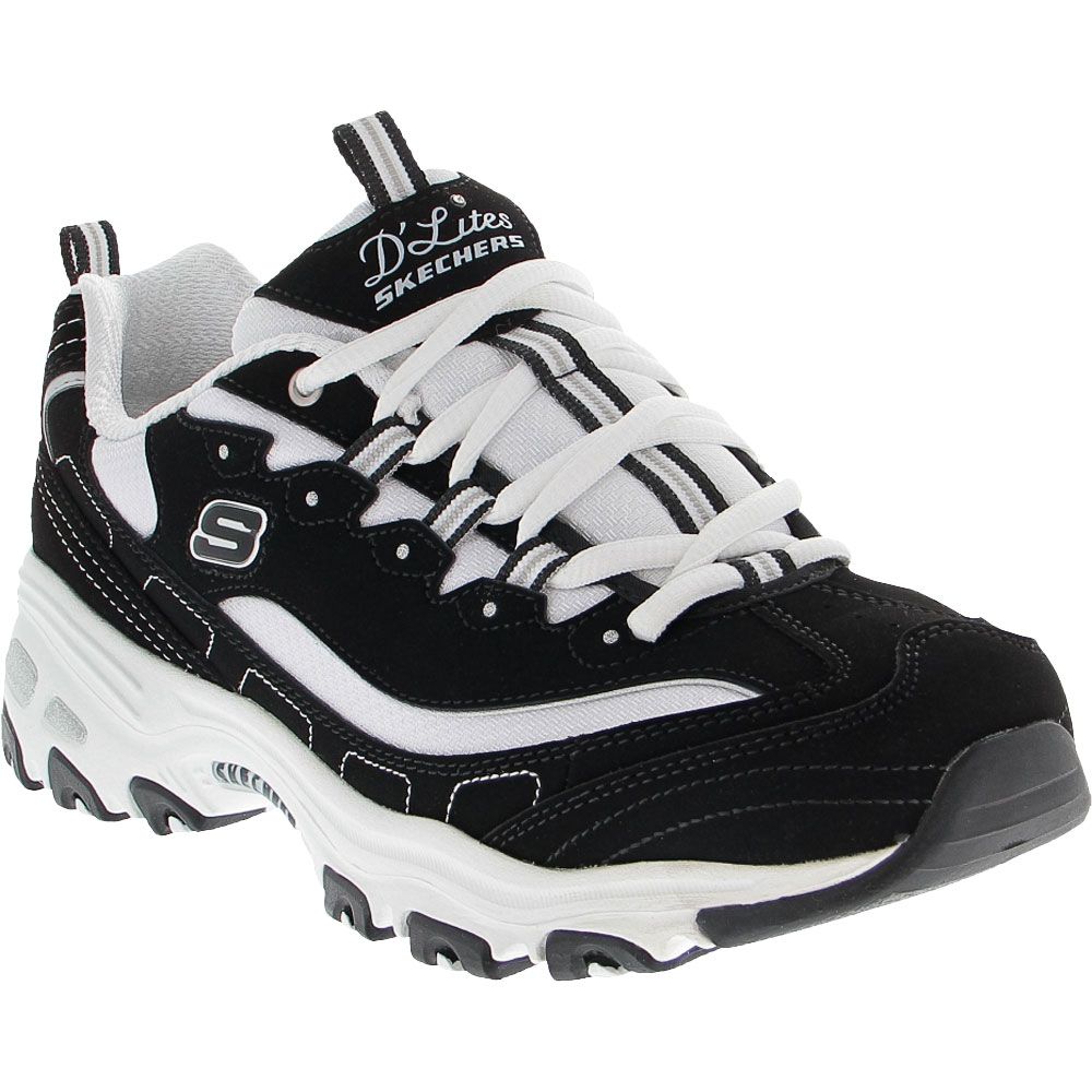 Skechers Dlites Biggest Fan Running Shoes - Womens Black White