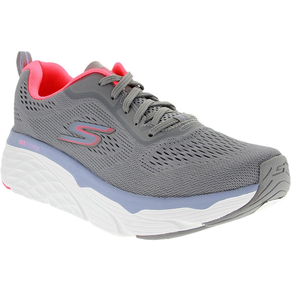 Skechers Max Cushion Elite Ziva Walking Shoes - Womens Grey Coral