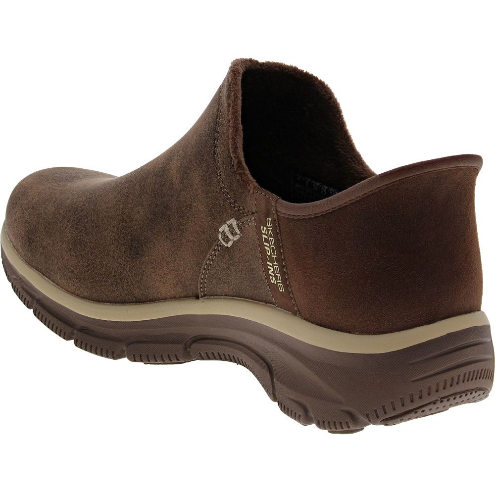 Skechers Slip Ins Easy Going Modern Hour Casual Shoes - Womens Chocolate Back View