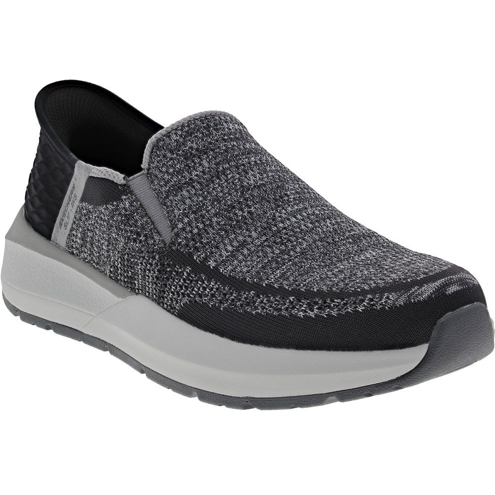 Skechers Slip Ins Neville Rovel Slip On Casual Shoes - Mens Charcoal