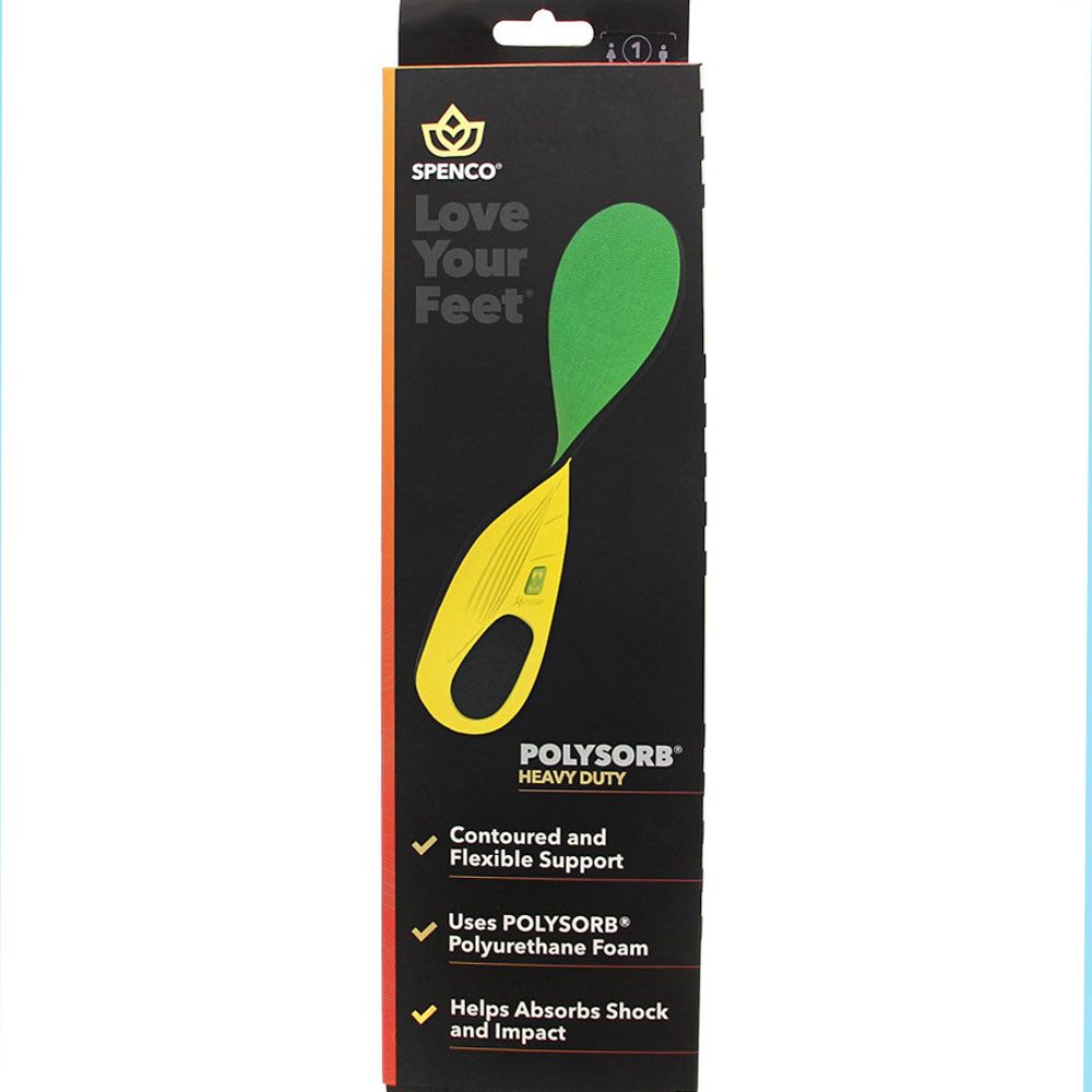 Spenco Heavy Duty Poly Green Yellow View 3