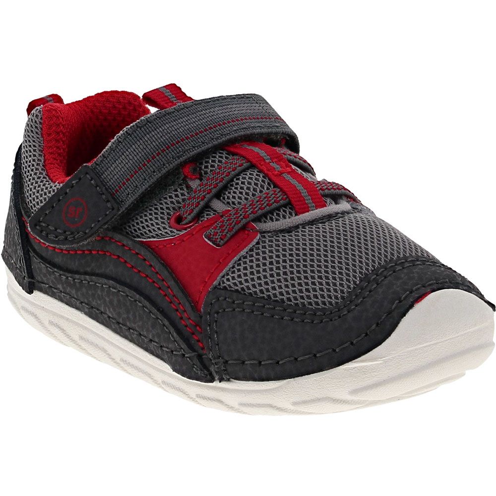 Stride Rite Kylo Athletic Shoes - Baby Toddler Dark Grey Light Grey Red White