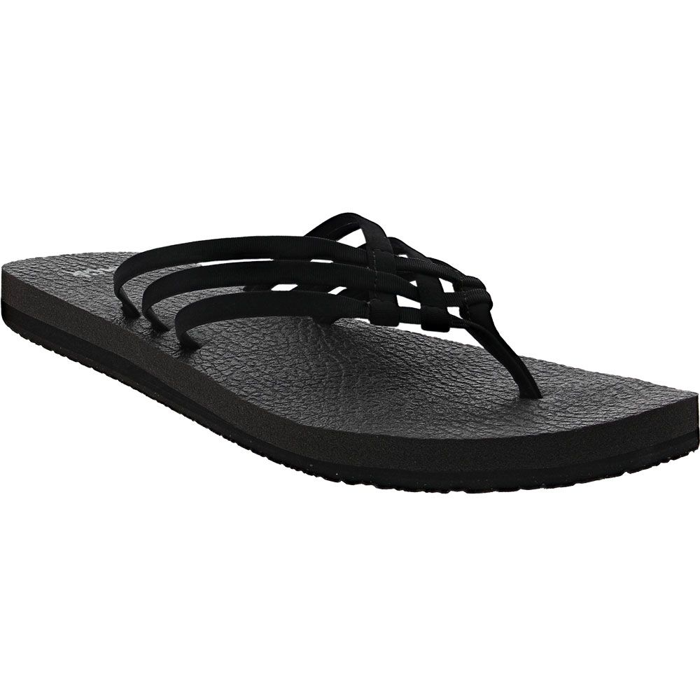 Sanuk Yoga Sandy Flip Flops - Womens Black