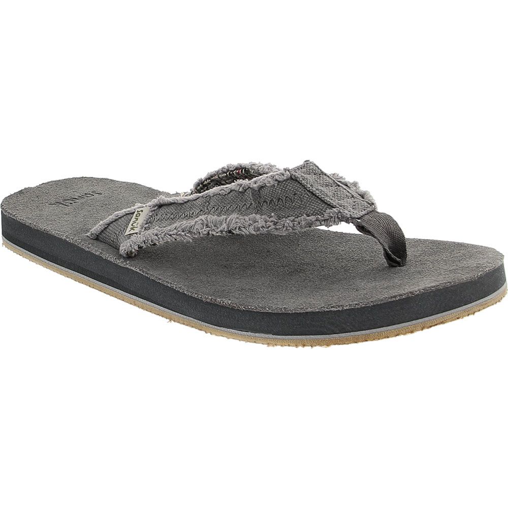 Sanuk Fraid Not Soft Top Flip Flops - Mens Grey