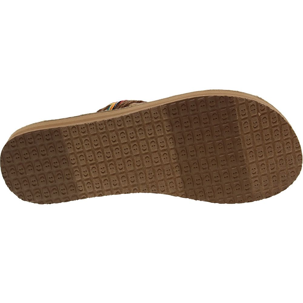 Sanuk Fraidy Hemp Flip Flops - Womens Tan Sole View