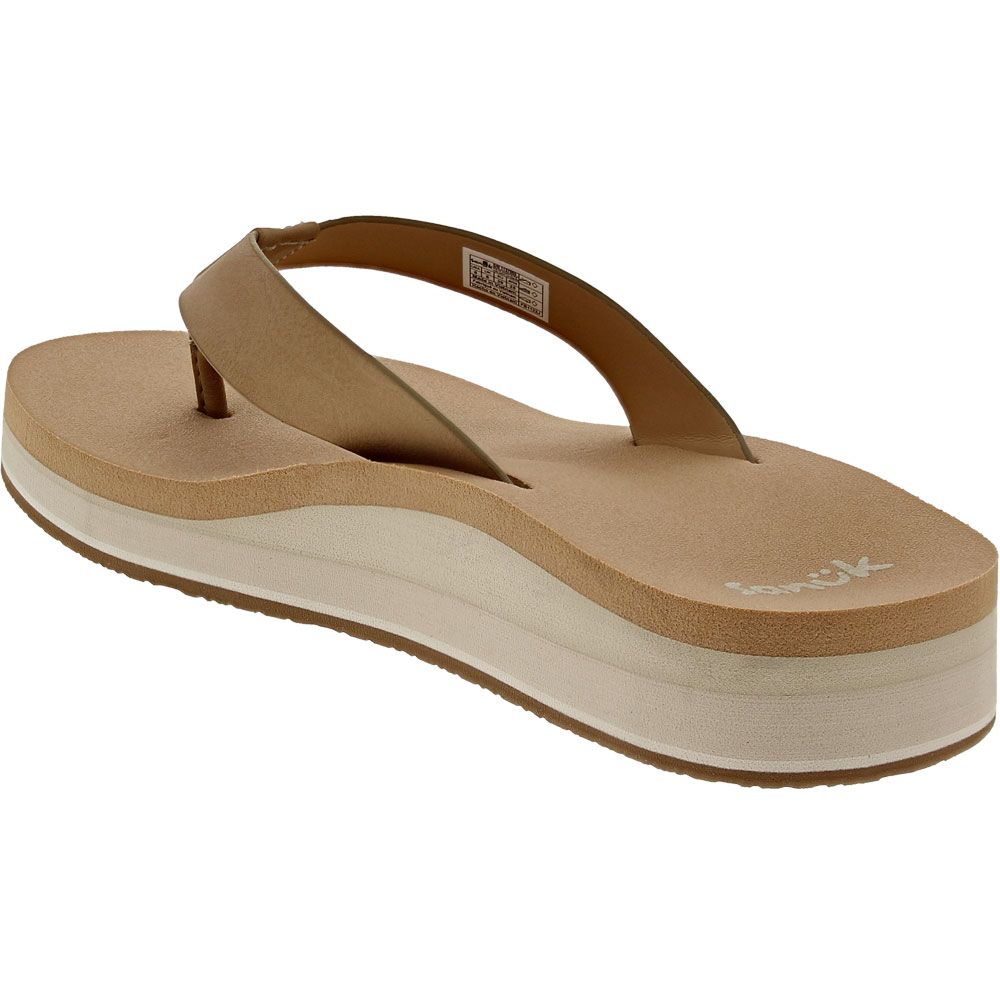 Sanuk Highland St Flip Flops - Womens Tan Back View