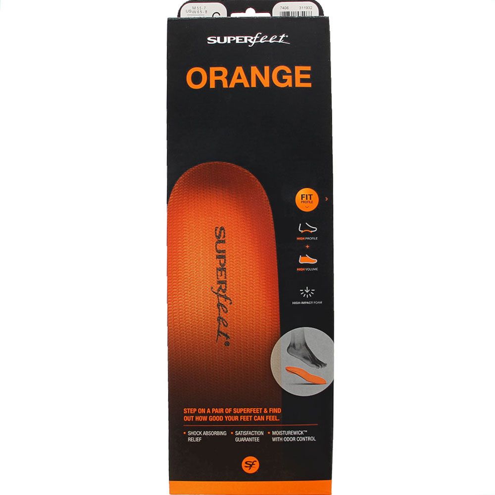 Superfeet Orange All-Purpose High Impact Support 7400 Orange View 3