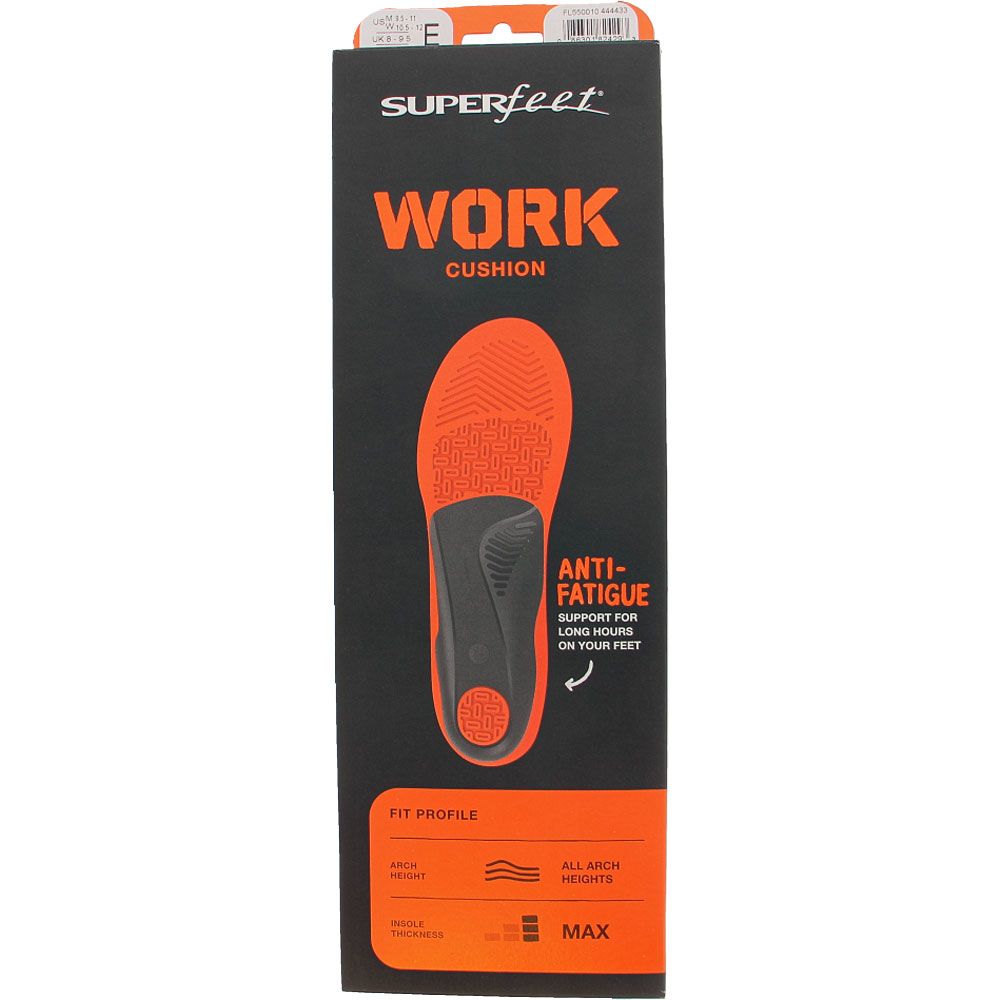 Superfeet Work Cushion Insoles Red Orange View 3