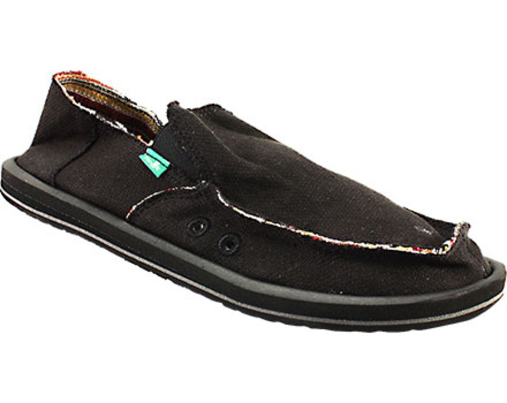 Sanuk Hemp Sidewalk Surfers - Mens Black