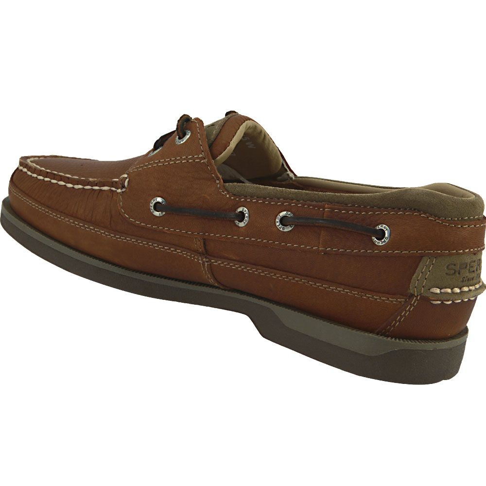 Sperry Top-Sider Mako 2-Eye Canoe Moc Boat Shoes - Mens Coffee Back View