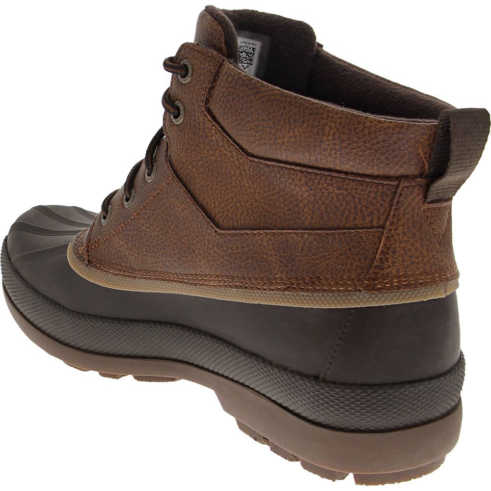 Sperry Cold Bay Chukka Winter Boots - Mens Brown Coffee Back View