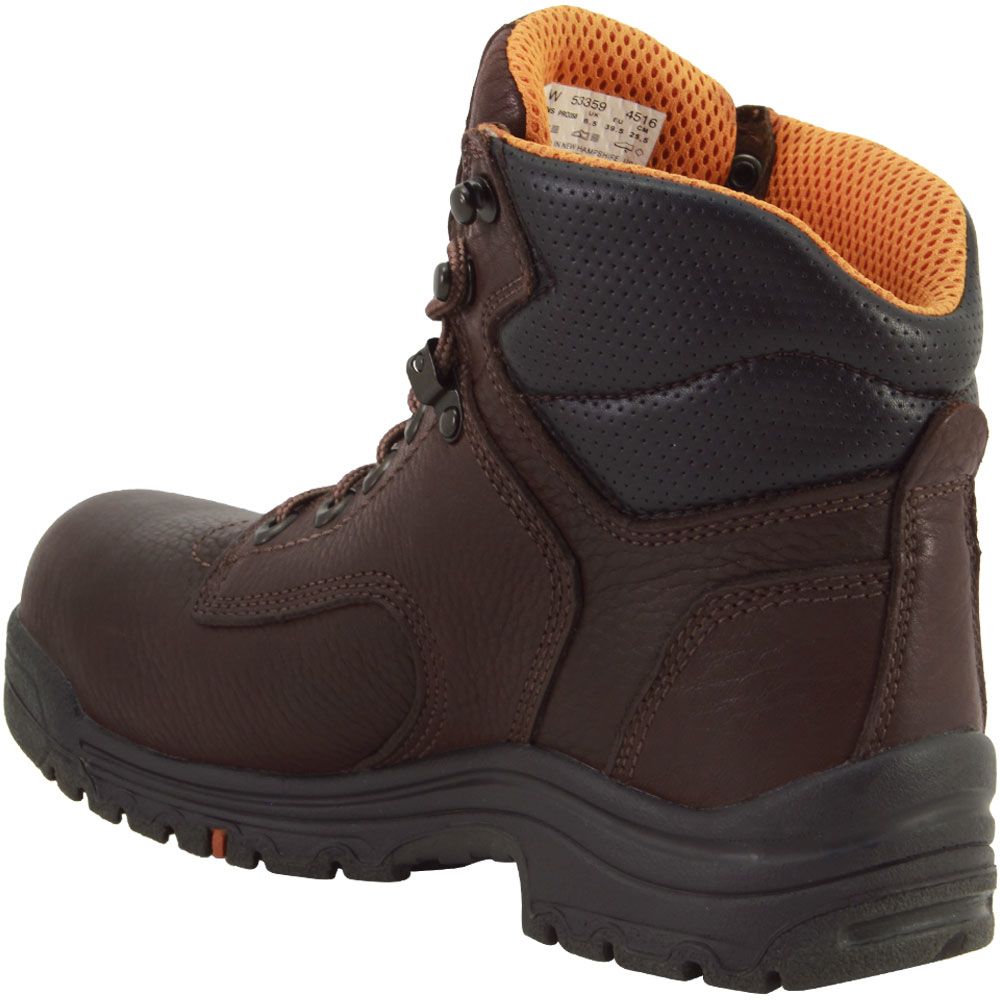 Timberland Pro Titan 6 Inch Steel Toe Work Boot 53359 - Womens Brown Back View