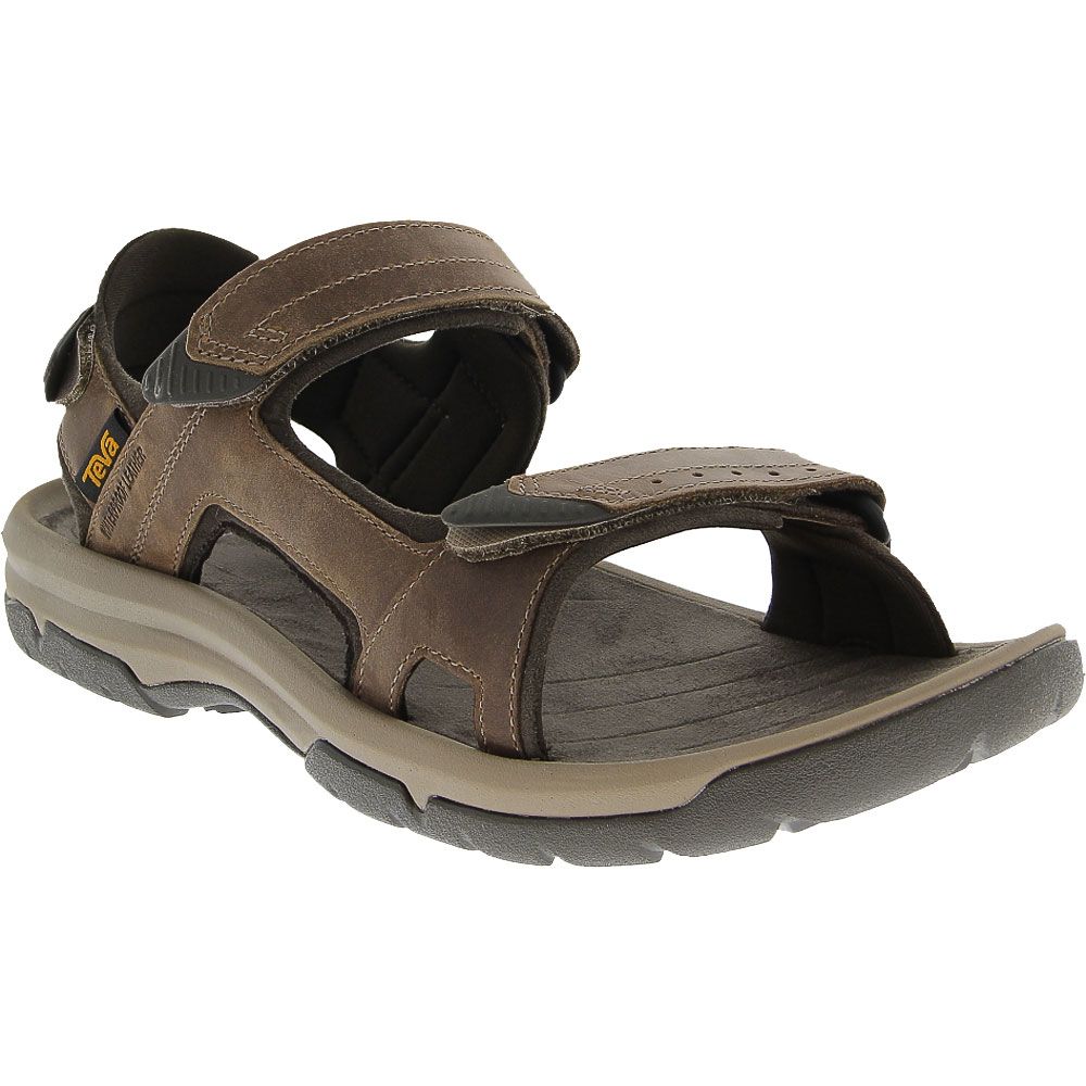 Teva Langdon Leather Sandals - Mens Walnut