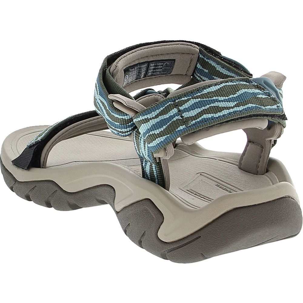 Teva Terra Fi 5 Universal Outdoor Sandals - Womens Foggy Blue Green Back View