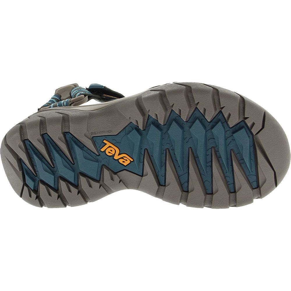 Teva Terra Fi 5 Universal Outdoor Sandals - Womens Foggy Blue Green Sole View