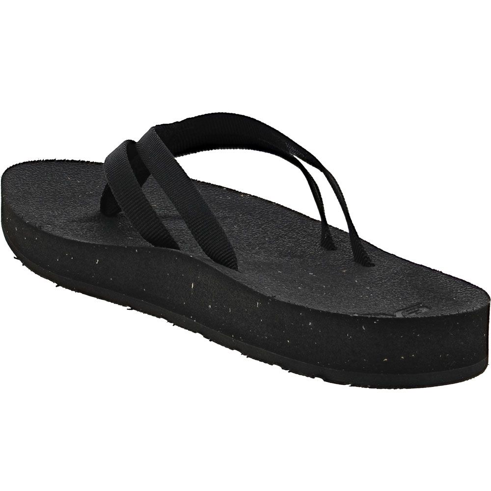 Teva Reflip Strappy Flip Flops - Womens Black Back View