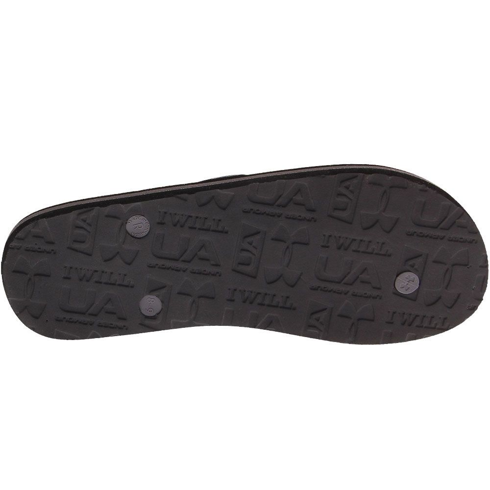 Under Armour Atlantic Dune T Flip Flops - Mens Black Sole View