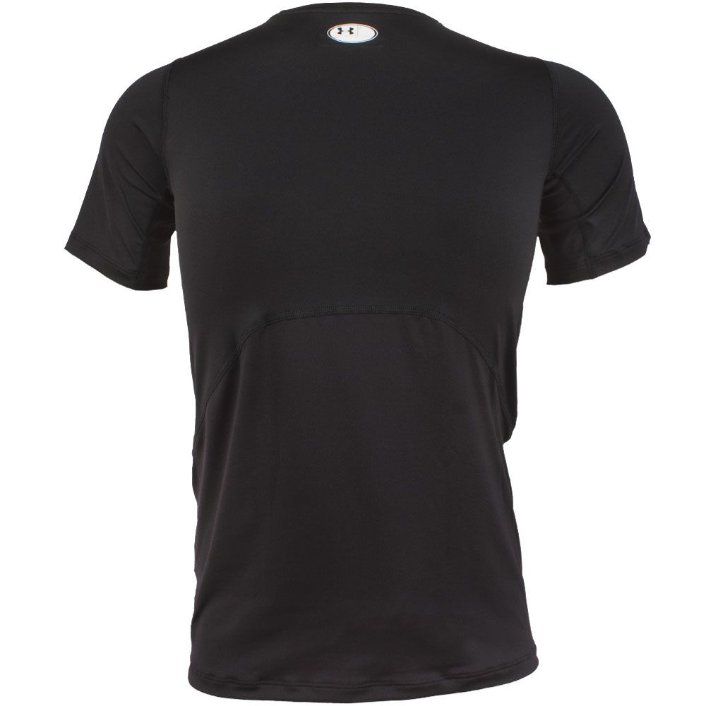 Under Armour HeatGear Armour Short Sleeve Shirt - Boys Black View 2