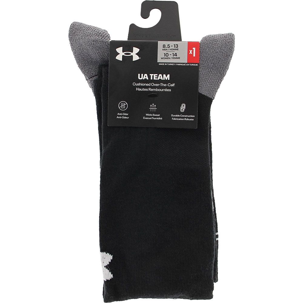 Under Armour UA Team Over the Calf Soccer Socks Black View 2