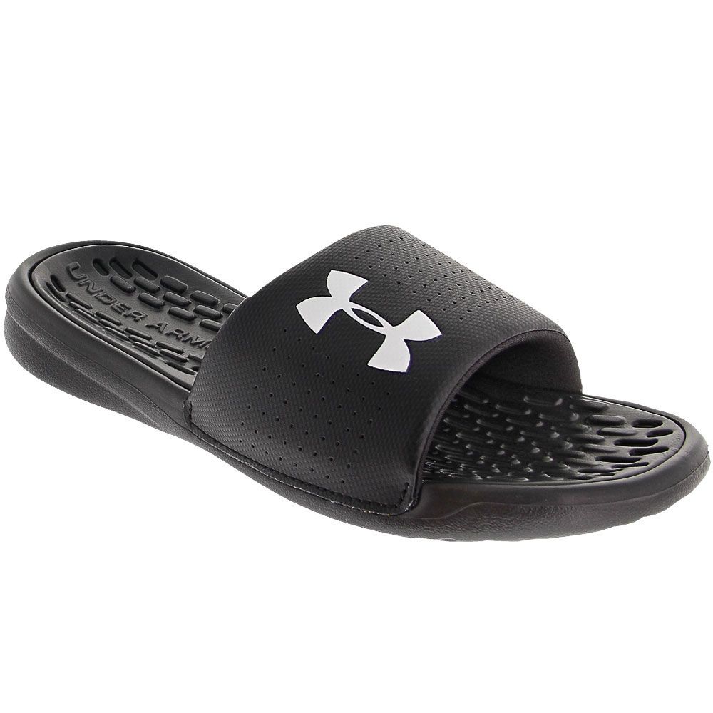 Under Armour Playmaker Fix Sl Slide Sandals - Mens Black White