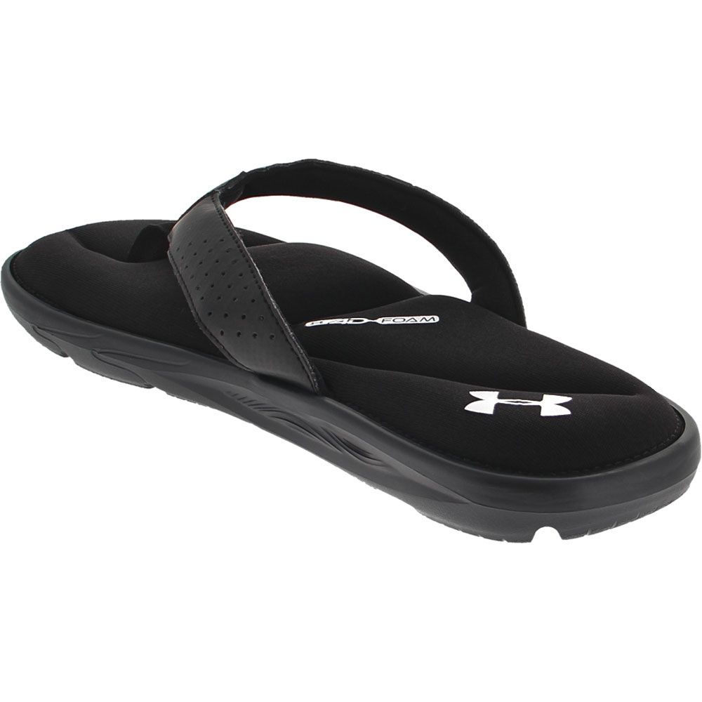 Under Armour Ignite T 3 Sl Flip Flops - Mens Black Back View