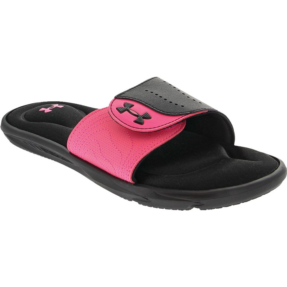 Under Armour Ignite 9 Sl Slide Sandals - Womens Black Pink Surge