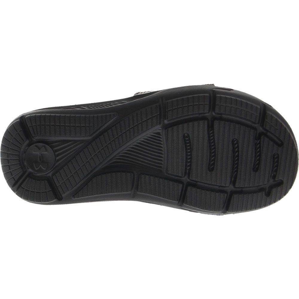 Under Armour Ignite 6 Sl Slide Sandals - Boys | Girls Black Pink Surge Sole View