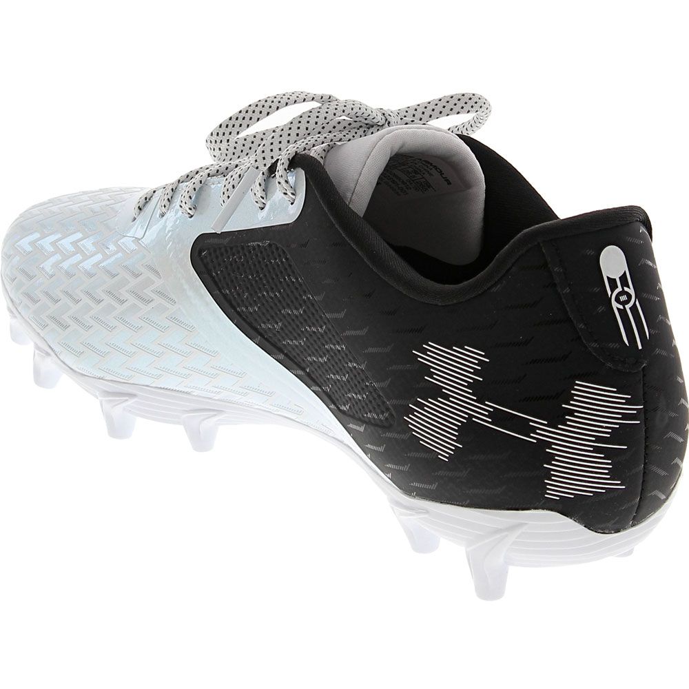 Under Armour Blur Select Low Mc Football Cleats - Mens Black White Back View