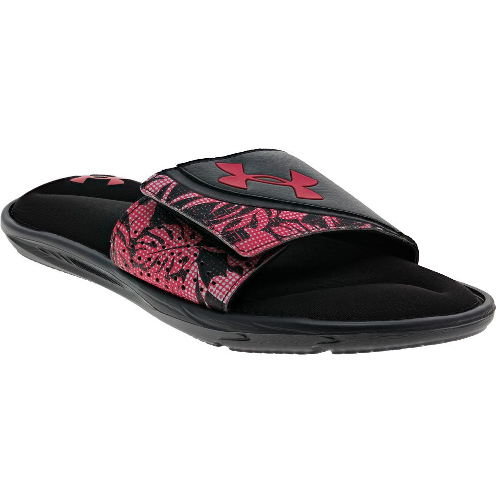 Under Armour Ignite 6 Graphic Strap Water Sandals - Mens Black Beta Red Leaf