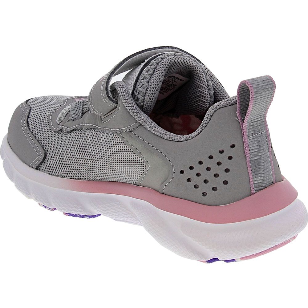 Under Armour Assert 9 Ac Bps Running - Boys | Girls Grey White Pink Back View