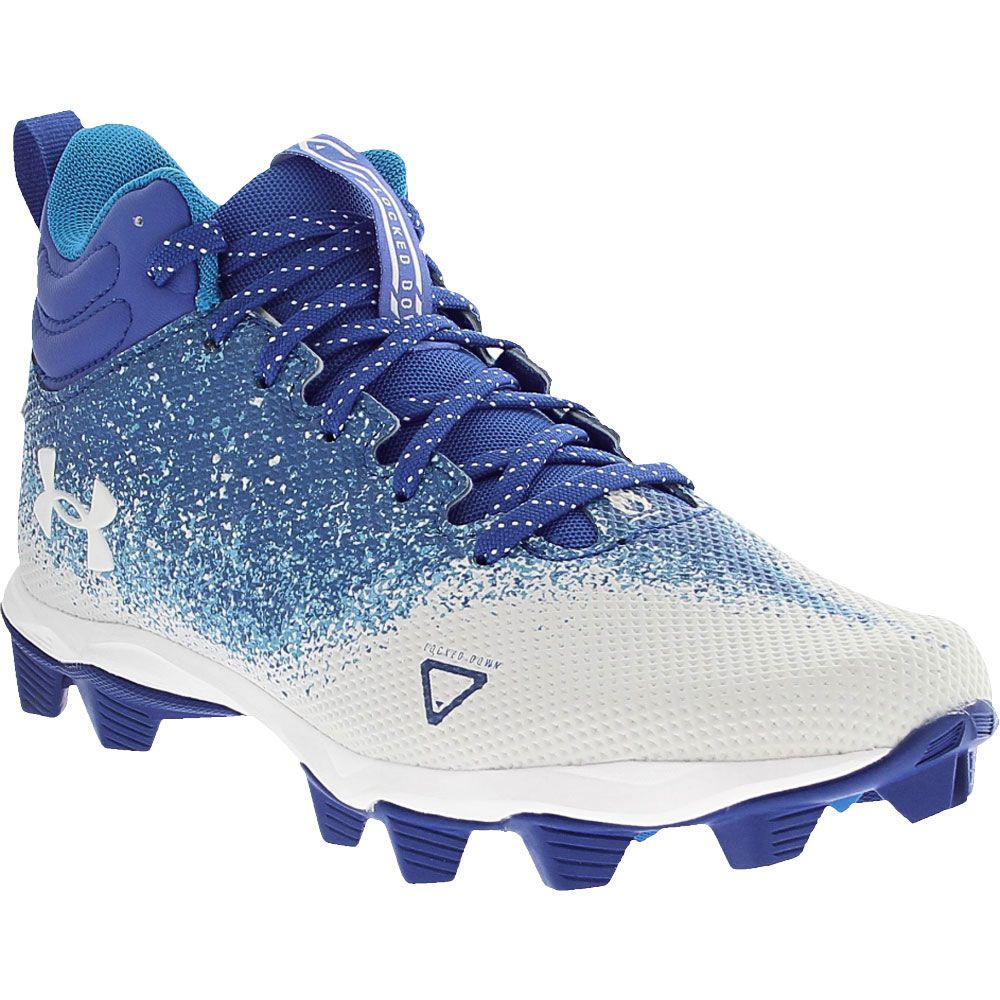 Under Armour Spotlight Franchise RM 2 Football Cleats - Mens Royal Blue White