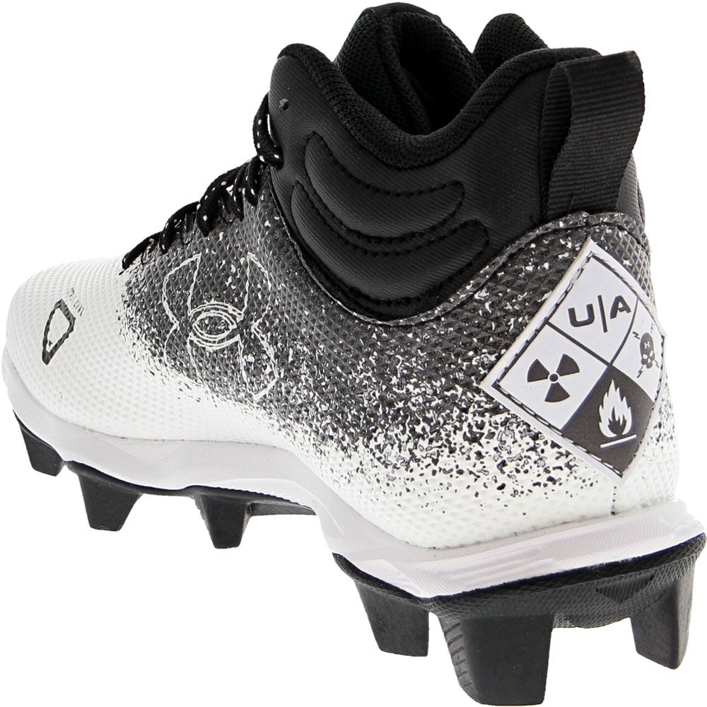 Under Armour Spotlight Franchise Football Cleats - Boys Black Back View