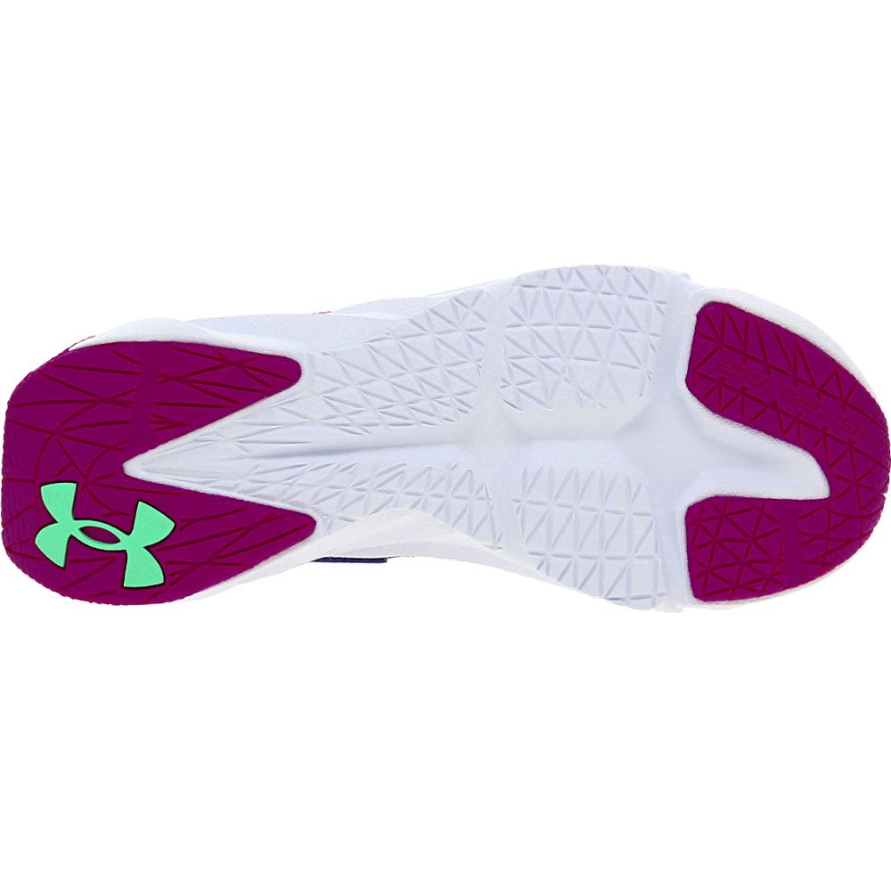 Under Armour Scramjet 5 GS Kids Running Shoes Aurora Purple Strobe Sole View