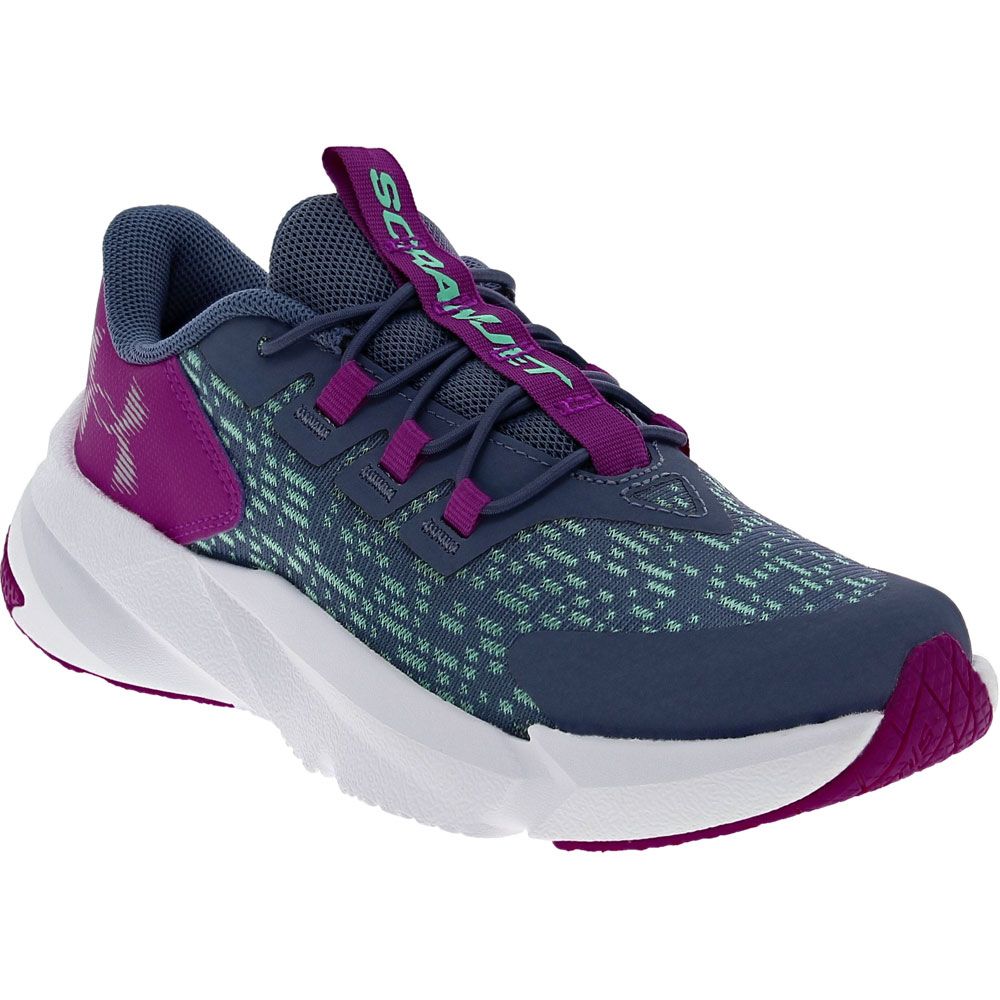 Under Armour Scramjet 5 PS Kids Running Shoes Aurora Purple Strobe